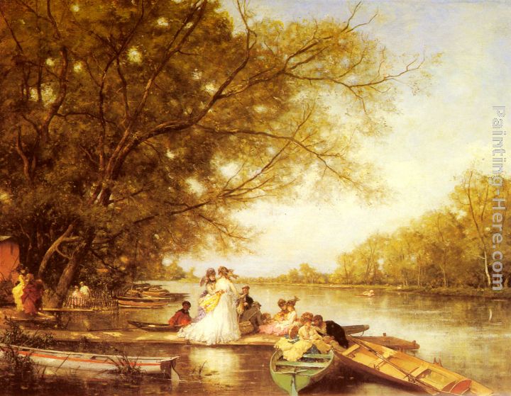 Boating Party on the Thames painting - Ferdinand Heilbuth Boating Party on the Thames art painting